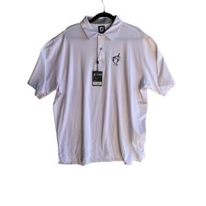 Footjoy Pro Dry Solid Lisle Mens XL White Golf Polo Shirt 32906 NEW with TAGS